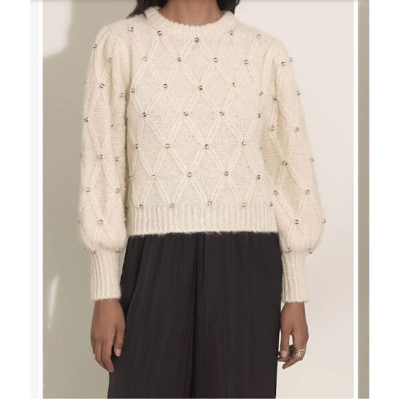 NWT Eleven Six Zina Beaded Sweater - Picture 2 of 7